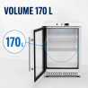 Mini Glass Door Refrigerated Cabinet 170 L 0/+8 °C - Dynasteel
