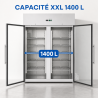 Armoire Refrigerada Positiva 1400 L 2 Portas de Vidro GN 2/1