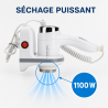 Secador de Cabelo de Parede 1100 W Branco ABS | Hotel & CHR