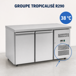 Mesa Refrigerada Positiva 2 Portas 228 L Ventilada Inox