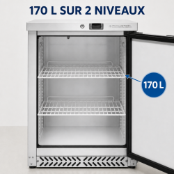 Armadura Refrigerada Negativa Inox 170 L -18°C Sob Plano