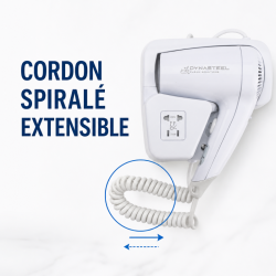 Secador de Cabelo de Parede 1100 W Branco — Hotel & Spa
