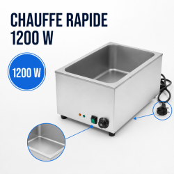 Bain-Marie Profissional GN 1/1 20 L 1200 W Inox