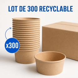 Tigela de Salada Kraft 750 ml Ø150 mm — Lote de 300