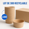 Tigela de Salada Kraft 750 ml Ø150 mm — Lote de 300
