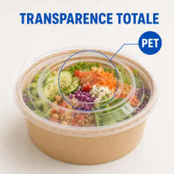 Tampa PET Ø 165 mm para Tigela de Salada 1300 ml - x300
