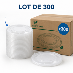 Tampa PET Ø 165 mm para Tigela de Salada 1300 ml - x300