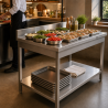 Mesa Inox 1000x600 mm Borda e Prateleira Inferior
