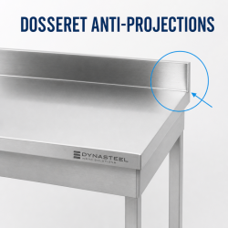 Mesa Inox 1000x600 mm Borda e Prateleira Inferior