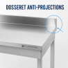 Mesa Inox 1000x600 mm Borda e Prateleira Inferior