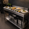 Mesa Inox 1600x600 mm Borda e Prateleira Inferior