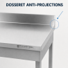Mesa Inox 1600x600 mm Borda e Prateleira Inferior