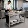 Mesa Inox 1200x700 mm com Prateleira Inferior — Pro CHR