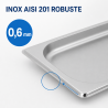 Bac Gastro GN 1/3 Inox 20 mm - Compatível com Lava-Louças