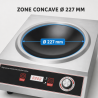 Wok de Indução Pro 3500 W Inox — Zona Côncava Ø227