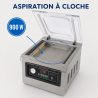 Máquina de Embalagem a Vácuo com Campânula 900 W - Soldadura 400 mm Inox