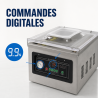 Máquina de Embalagem a Vácuo com Campânula 900 W - Soldadura 400 mm Inox
