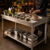 Mesa Inox 1600 x 600 mm com Prateleira Inferior — AISI 201