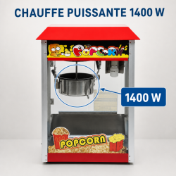 Máquina de Pipoca Profissional 1400 W — Cuba Inox