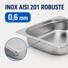 Bac Gastro GN 1/2 Inox - 65 mm - 4 L - Cozinha Pro