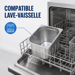 Bac Gastro GN 1/2 Inox Profundidade 200 mm 12,5 L