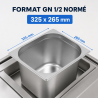 Bac Gastro GN 1/2 Inox Profundidade 200 mm 12,5 L