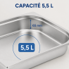 Bac Gastro GN 2/3 Inox 65 mm 5,5 L — Bac Gastronorme Pro