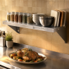 Prateleira de Parede Inox 800 x 300 mm com Borda