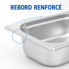 Bac Gastro GN 1/4 Inox — Profundidade 65 mm — 1,8 L