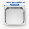 Bac Gastro GN 2/3 Inox — 40 mm, 3 L, Lava-Louças