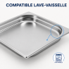 Bac Gastro GN 2/3 Inox — 40 mm, 3 L, Lava-Louças