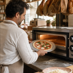 Placa de Pizza Perfurada Ø 280 mm Alumínio — Dynasteel