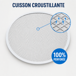 Perforated Pizza Plate Ø 280 mm Aluminum — Dynasteel