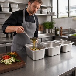 Bac Gastro GN 2/3 Inox 18 L - Profundidade 200 mm