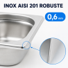 Bac Gastro GN 1/9 Inox - Profundidade 65 mm - 0,6 L