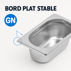 Bac Gastro GN 1/9 Inox - Profundidade 65 mm - 0,6 L