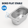 Bac Gastro GN 1/9 Inox - Profundidade 65 mm - 0,6 L
