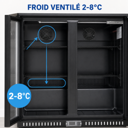 Bar Traseiro Refrigerado 209 L 2 Portas de Vidro — Ventilado