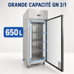 Armoire Refrigerada Positiva 650 L Inox GN 2/1 Ventilada