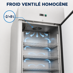 Armoire Refrigerada Positiva 650 L Inox GN 2/1 Ventilada