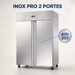 Armoire Réfrigérée Positive 1400 L Inox GN 2/1 – 2 Portas