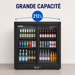 Bar Traseiro Refrigerado 212 L 2 Portas Deslizantes Preto