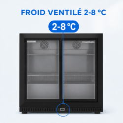 Bar Traseiro Refrigerado 212 L 2 Portas Deslizantes Preto