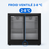 Bar Traseiro Refrigerado 212 L 2 Portas Deslizantes Preto