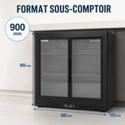 Bar Traseiro Refrigerado 212 L 2 Portas Deslizantes Preto