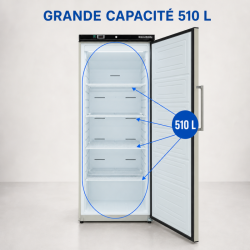 Armadura de Congelação Inox 510 L Ventilada -18/-22 °C
