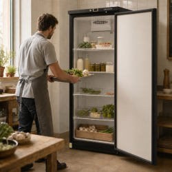 Armadura Refrigerada Positiva 376 L Preta 0/+8 °C