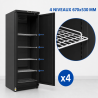 Armadura Refrigerada Positiva 376 L Preta 0/+8 °C