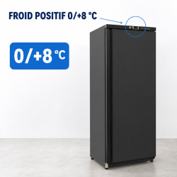 Armadura Refrigerada Positiva 376 L Preta 0/+8 °C