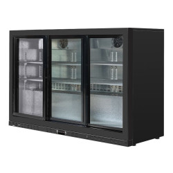 Arrière-Bar Réfrigéré 320 L 3 Portes Vitrées Coulissantes